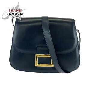 Celine black leather shoulder bag